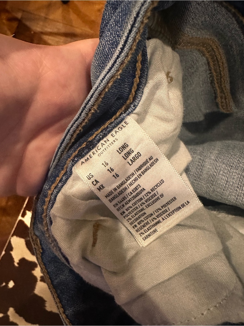 American Eagle Outfitters Women's Wide Leg Jeans - Medium Blue - Picture 6 of 7
